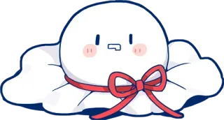 🍼 fantôme, mignon, ruban, kawaii, esprit telegram sticker