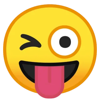 😜 Emoji, Berkedip, Lidah, Senang, Ceria telegram sticker