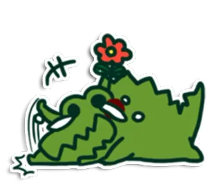 🐊 w Dessin animé, Sticker, Personnage telegram sticker