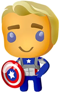 💪 Captain America Captain America, superheld, Marvel, stripboek, personage, schild telegram sticker