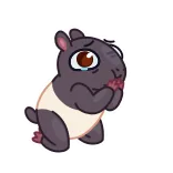 🤭 animal, lindo, dibujos animados, kawaii, triste, llorando telegram sticker