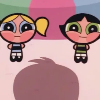☺️ Powerpuff Girls cartone animato, ragazze, supereroe, bolle, Lolly telegram sticker