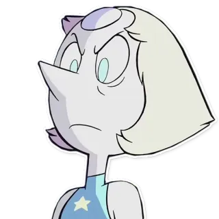 😠 Pearl Steven Universe การ์ตูน, เพิร์ล, สตีเวน ยูนิเวิร์ส, โกรธ, ตัวละคร, รายการทีวี telegram sticker