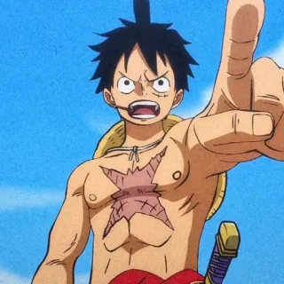 🥟 Monkey D. Luffy One Piece 动漫, 海贼王, 蒙奇·D·路飞, 路飞, 海盗, 草帽 telegram sticker
