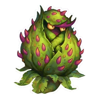 😐 planta, monstruo, dibujos animados, arte, pegatina telegram sticker