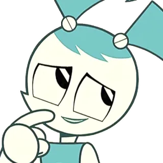 🤔 Jenny Wakeman My Life as a Teenage Robot robot, dessin animé, personnage, Jenny Wakeman, robot ado, animé telegram sticker