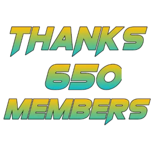 🙏 THANKS 650 MEMBERS thank you, community, members, celebration whatsapp sticker
