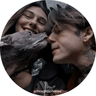 🧺 @thoughtsphrases Paar, Hund, Zuneigung, Liebe, Menschen telegram sticker