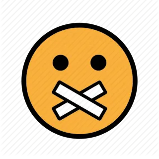 🤐 Emoji, Censurato, Silenzioso, Bocca chiusa, Nastro adesivo telegram sticker