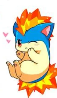 💕 Cyndaquil Pokemon 宝可梦, 火球鼠, 可爱, 火, 卡通, 动漫 telegram sticker
