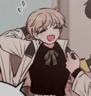 😌 动漫, 卡通, 男孩, 快乐, 可爱, 微笑 telegram sticker