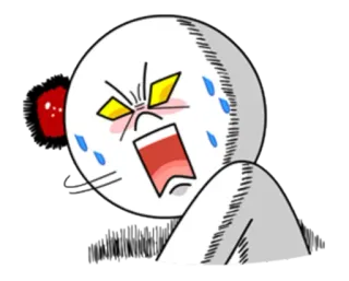 😓 marah, frustrasi, kesal, kartun, emosi telegram sticker