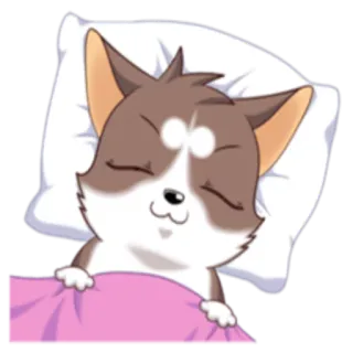 😴 anjing, tidur, imut, mengantuk, anak anjing, bantal whatsapp sticker