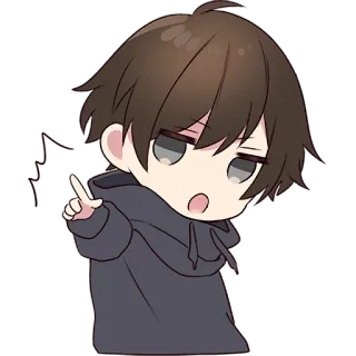 🫵 Anime, Chico, Dibujo animado, Chibi, Lindo, Personaje telegram sticker