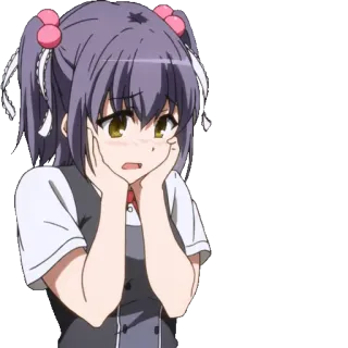 😳 อนิเมะ, ผู้หญิง, อาย, น่ารัก, การ์ตูน telegram sticker