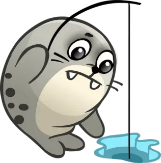🤷‍♀️ animal, foca, dibujos animados, lindo, hielo telegram sticker