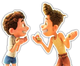 💰 Luca Luca, Seemonster, Jungen, Pixar, Disney telegram sticker