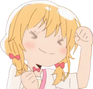 ✊ Anime, Cartone animato, Personaggio, Carino, Felice, Ragazza, Eccitata, Fanart telegram sticker