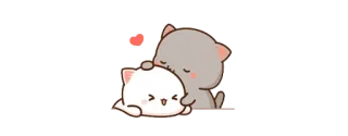 😘 かわいい, 猫, 愛, 愛情, ハート telegram sticker