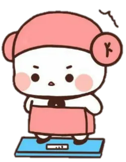 🐻 Cartone animato, Bilancia, Peso, Carino, Adesivo telegram sticker