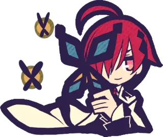 🦋 anime, sticker, character, cute telegram sticker