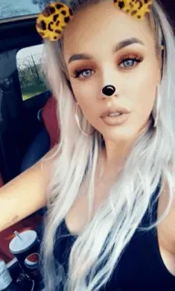 ☁️ Selfie, Bộ lọc, Phụ nữ, Tóc vàng, Tai báo, Bộ lọc Snapchat, Tai động vật, Sắc đẹp telegram sticker