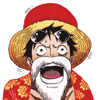 😱 Monkey D. Luffy One Piece Anime, One Piece, Monkey D. Luffy, Luffy, Personnage, Drôle whatsapp sticker
