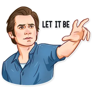 😌 LET IT BE Jim Carrey, let it be, quote, actor, celebrity telegram sticker