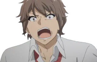 🤬 Anime, Wütend, Schreien, Frustriert, Gesichtsausdruck telegram sticker