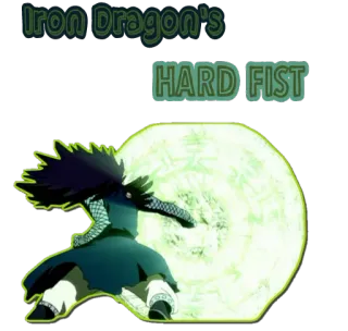 👊 Iron Dragon's HARD FIST Anime, Pertarungan, Tinju keras, Naga besi, Serangan telegram sticker