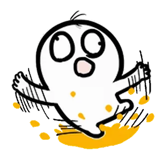 😧 Cartoon, Geist, Weiß, Rennen, Schockiert whatsapp sticker