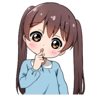 Invective tails [little girl] telegram stickers