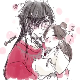😍 Onshitte kunst, illustratie, tekening, man, baby, schattig, anime, chibi telegram sticker