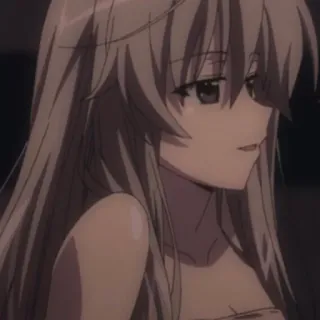 📎 anime, girl, long hair, grey hair, character, manga, portrait telegram sticker