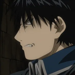 💙 Roy Mustang Fullmetal Alchemist Roy Mustang, Fullmetal Alchemist, Anime, Angry, Frustrated, Expressions telegram sticker