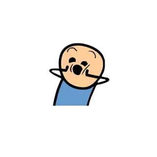 😱 cartoon, cyanide and happiness, funny, shocked, meme, comedy telegram sticker