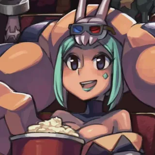 🏆 Ms. Fortune Skullgirls 비디오 게임, 애니메이션, 여성, 만화, 팝콘, 영화, 극장 telegram sticker