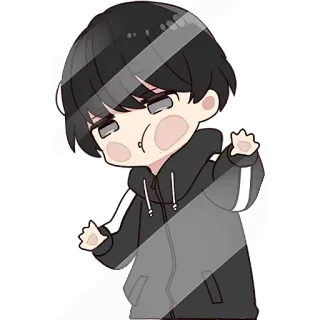 😵‍💫 dibujo animado, personaje, pegatina, anime, ilustración whatsapp sticker