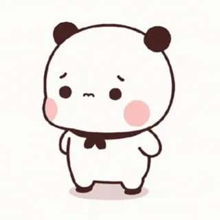 🎈 Panda, süß, Cartoon, Sticker, traurig telegram sticker