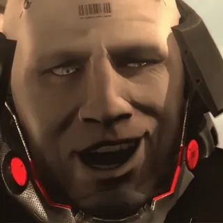🕔 Senator Steven Armstrong Metal Gear Rising: Revengeance Metal Gear Rising, Senator Armstrong, Meme, zelfgenoegzaam, Videogame telegram sticker
