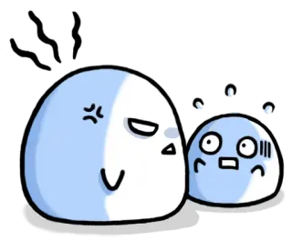 ⛄ 만화, 화난, 짜증난, 귀여운, 카와이 whatsapp sticker