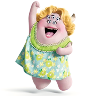 ✊ Roz Monsters, Inc. монстр, секретарь, pixar, Disney, мультфильм telegram sticker