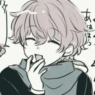 😅 あはははっ Аниме, Манга, Улыбка, Мальчик, Мультфильм whatsapp sticker