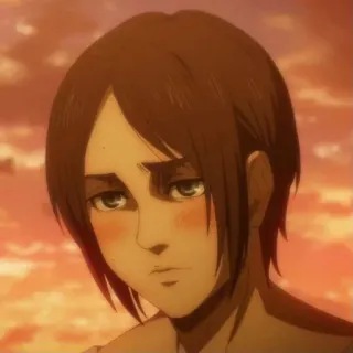 ☺ Eren Yeager Attack on Titan anime, character, eren yeager, manga, fanart telegram sticker