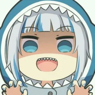 🦈 Gawr Gura Anime, Vtuber, Hai, Süß, Gawr Gura telegram sticker