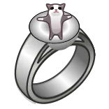 💍 gatto, anello, gioielli, carino, meme telegram sticker