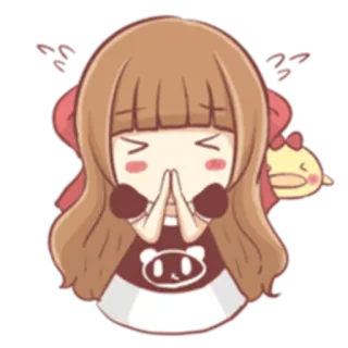 😣 Cartoon, Anime, Mädchen, Süß, Kawaii, Sticker telegram sticker