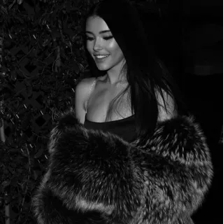 🚩 Madison Beer wanita, penyanyi, model, selebriti, jaket bulu whatsapp sticker