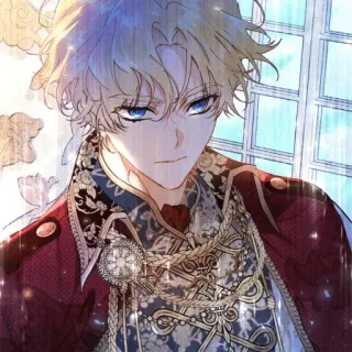 🔑 Anime, Manga, Nhân vật, Chân dung, Đàn ông, Tóc vàng, Mắt xanh, Fantasy telegram sticker