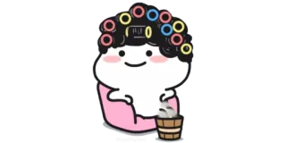 🍚 Desenho animado, Fofo, Bobes, Banho whatsapp sticker